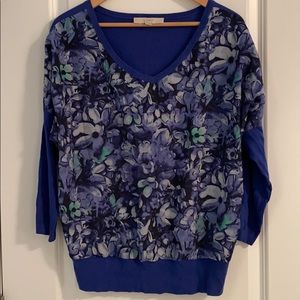 Ann Taylor Loft V-Neck Floral Top